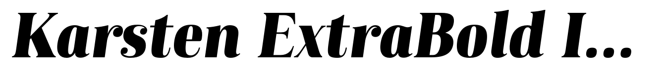 Karsten ExtraBold Italic